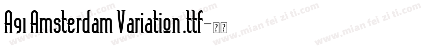 A91 Amsterdam Variation.ttf字体转换
